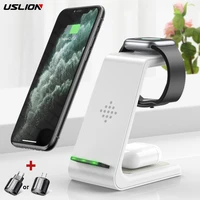 3 in 1 wireless charger stand for iphone 12 11 pro max fast charging induction chargers for apple watch airpods samsung watch