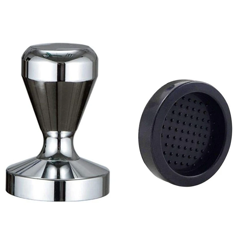 

Coffee Tamper, Espresso Coffee Press 49mm Tamper Coffee with Silicone Tamper Mat