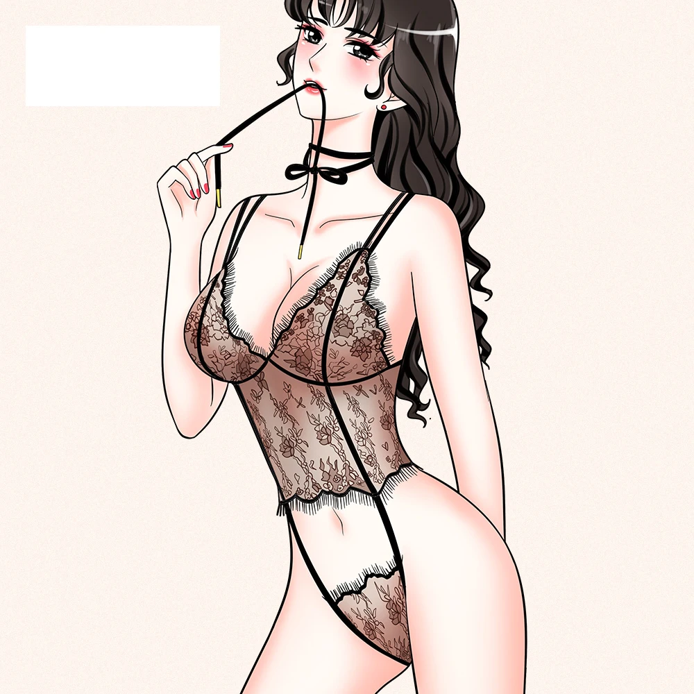 

OMYSKY Erotic Lingerie Sexy Costumes Lace Siamese Perspective Three-Point Underwear G-string Sexy Lingerie Adult Products