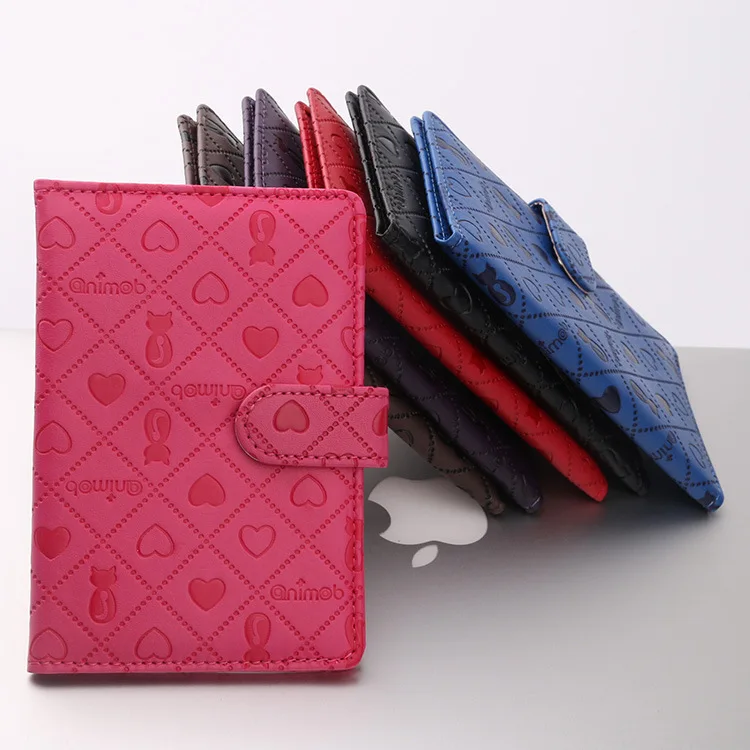 

Persian cat passport holder PU passport holder buckle card holder animal pattern card holder waterproof leather case