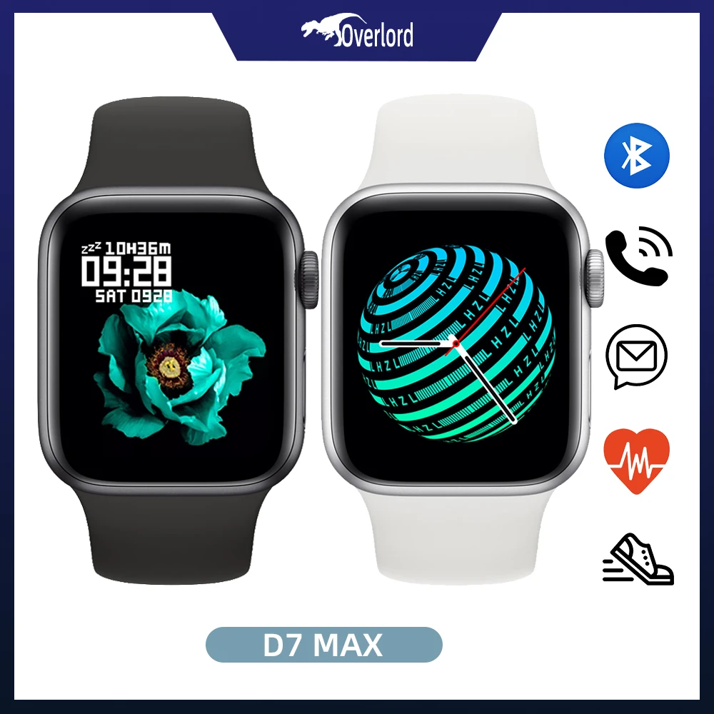 Оригинальные умные часы D7 MAX с полным сенсорным экраном мужские спортивные