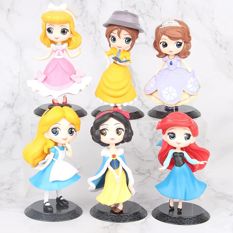 Игрушки из мультфильма Принцесса 15 см Белоснежка Ариэль Золушка Белль ПВХ экшн