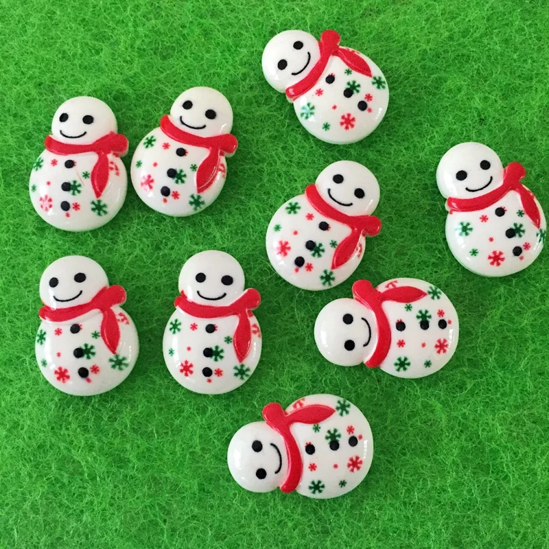 Пуговицы рождественские полимерные в виде снеговика 20 шт./лот 21*15 мм детские без