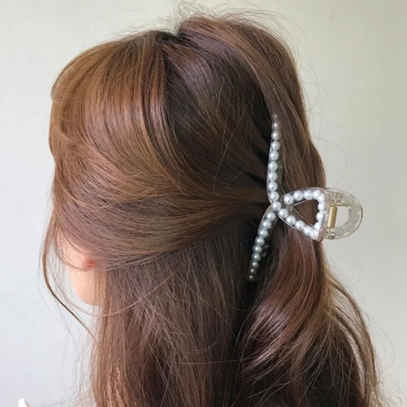 

Artificial Pearl Hair Clips for Girls Accessories Women Rhinestone Headbands Bandeau Femme Pour Cheveux Baby Girls Claws Haipin