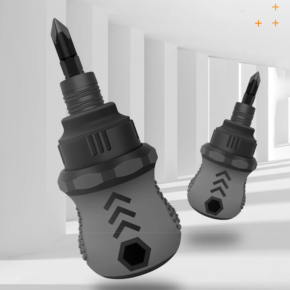 

Dual-use Phillips Slotted Short Mini Screwdriver Household Hand Tool Telescopic Labor-Saving Double-Head Screwdriver