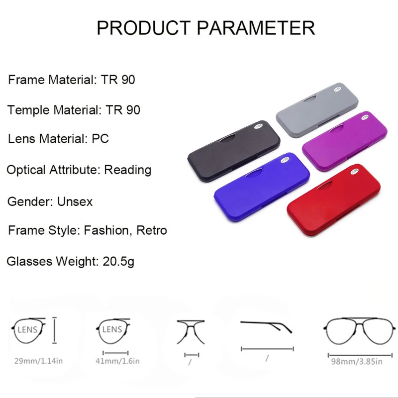 Новейшие ультралегкие карманные мини-очки для чтения мужчин и женщин мужские