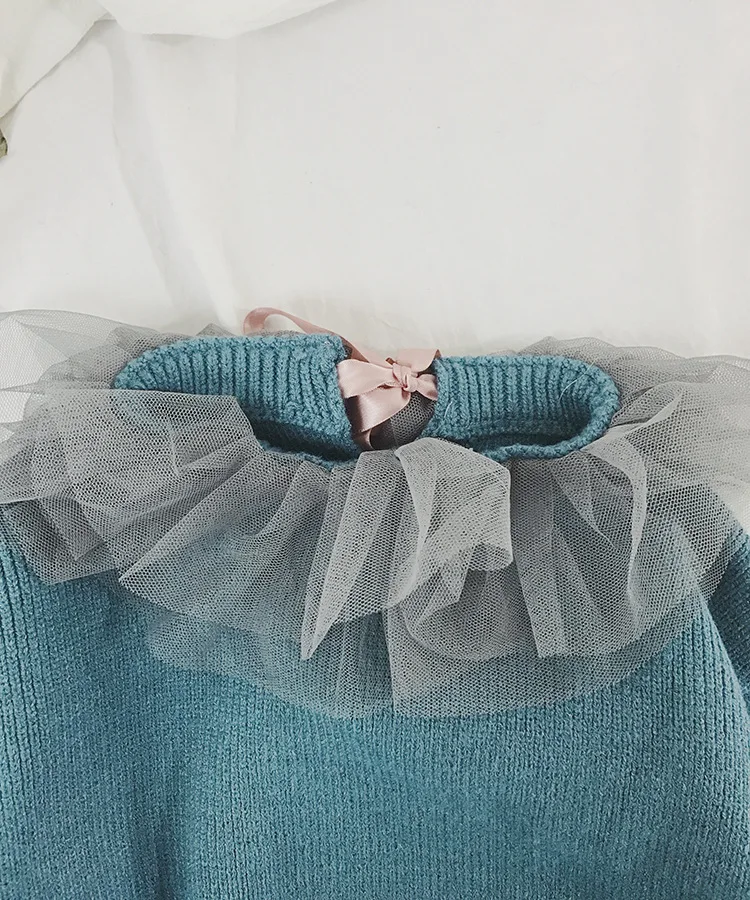 Детский костюм Thunderers синий вязаный свитер с платьем комплект одежды из 2