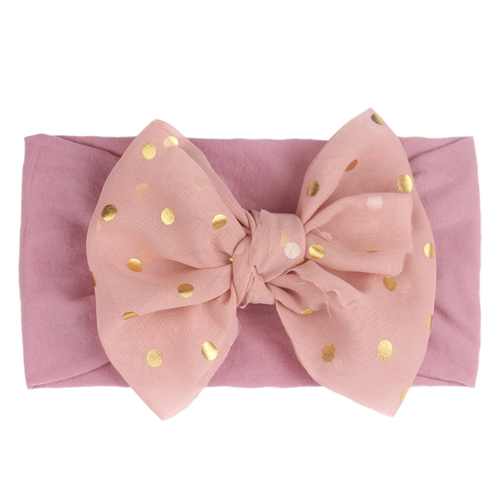 1 Pcs Baby Girl Headband Infant Hair Accessories Dotted Bow Newborn Headwear Rabbit Ear Head Wrap Gift Toddlers Bandage Ribbon | Детская