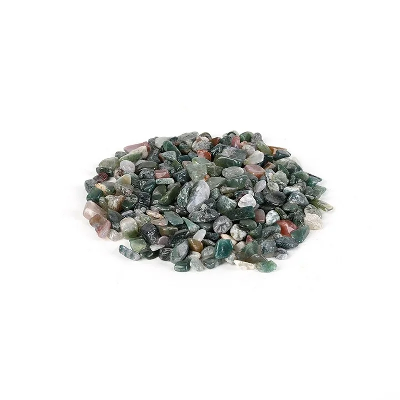 

50g100g Natural Green Moss Agate Gravel Crystal Specimen Decor for Aquarium Healing Energy Stone Rock Mineral Home Accessories