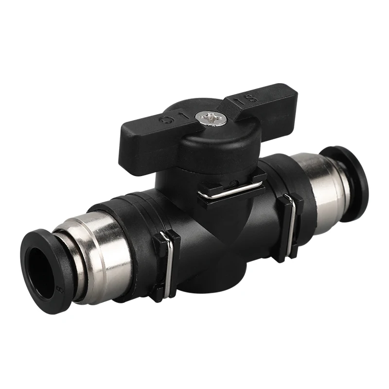 Пневматический вставной быстроразъемный клапан BUC ручной поворотный