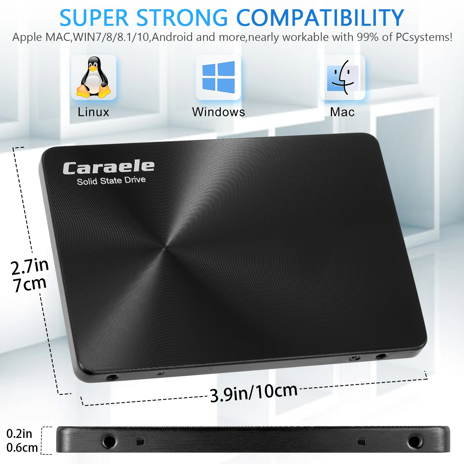 Caraele K600 2.5 SATA III SSD HARD DRIVE SSD 512GB 1TB Internal Solid State Drive Storage Devices for computer laptops desktop enlarge