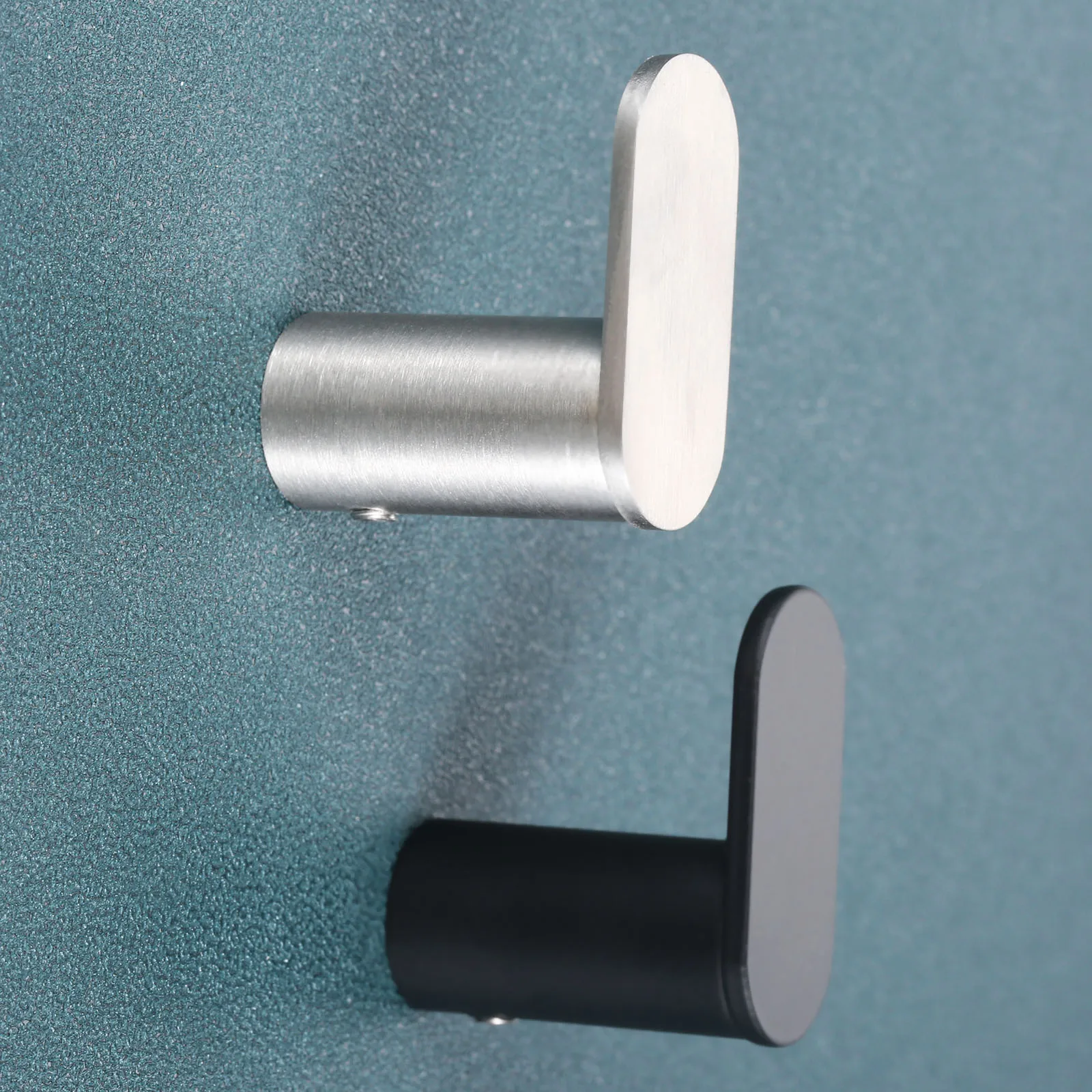 1pc Towel Hook Bathroom Kitchen Hanger 304 stainless steel Wall Mounted w/concealed screws Brushed Nickle/Matte Black Minimalism