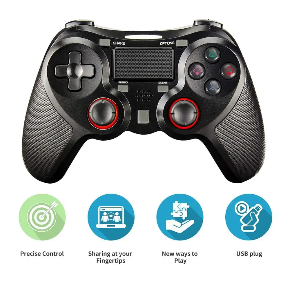 Bevigac беспроводной Bluetooth-совместимый игровой контроллер геймпад Сенсорная панель