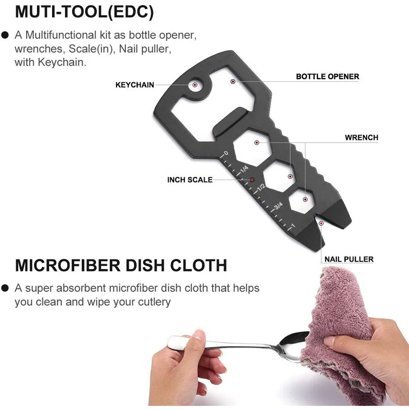 Набор посуды Sunhanny набор столовых приборов для путешествий и кемпинга