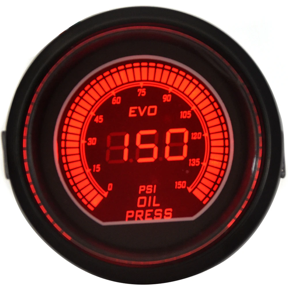 Датчик давления масла EVO 52 мм красный и синий двойной светодиодный дисплей с