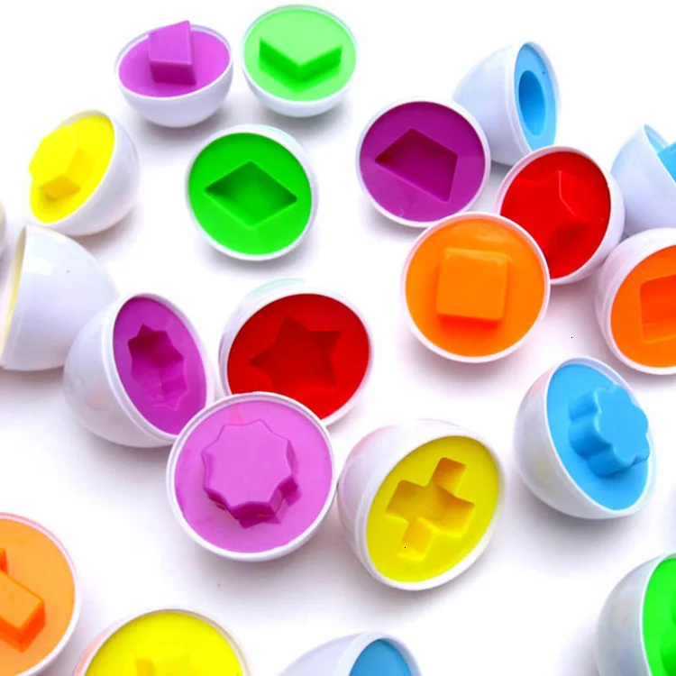 

Children Pairings Smart Egg Assembly Puzzles Toy 6Pcs/Set Kids Egg Assembly Toy Geometric Shape Matching Toys Learning Education