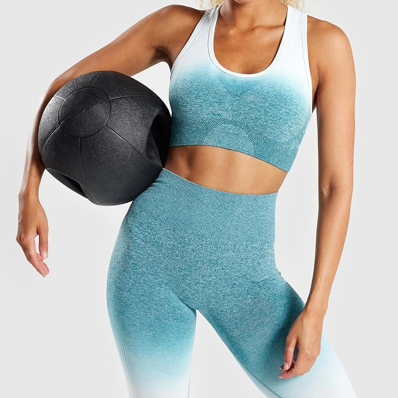 

Women 2 Piece Set Sporty Bra And Leggings Woman Gym Sportswear Female Fitness Clothing