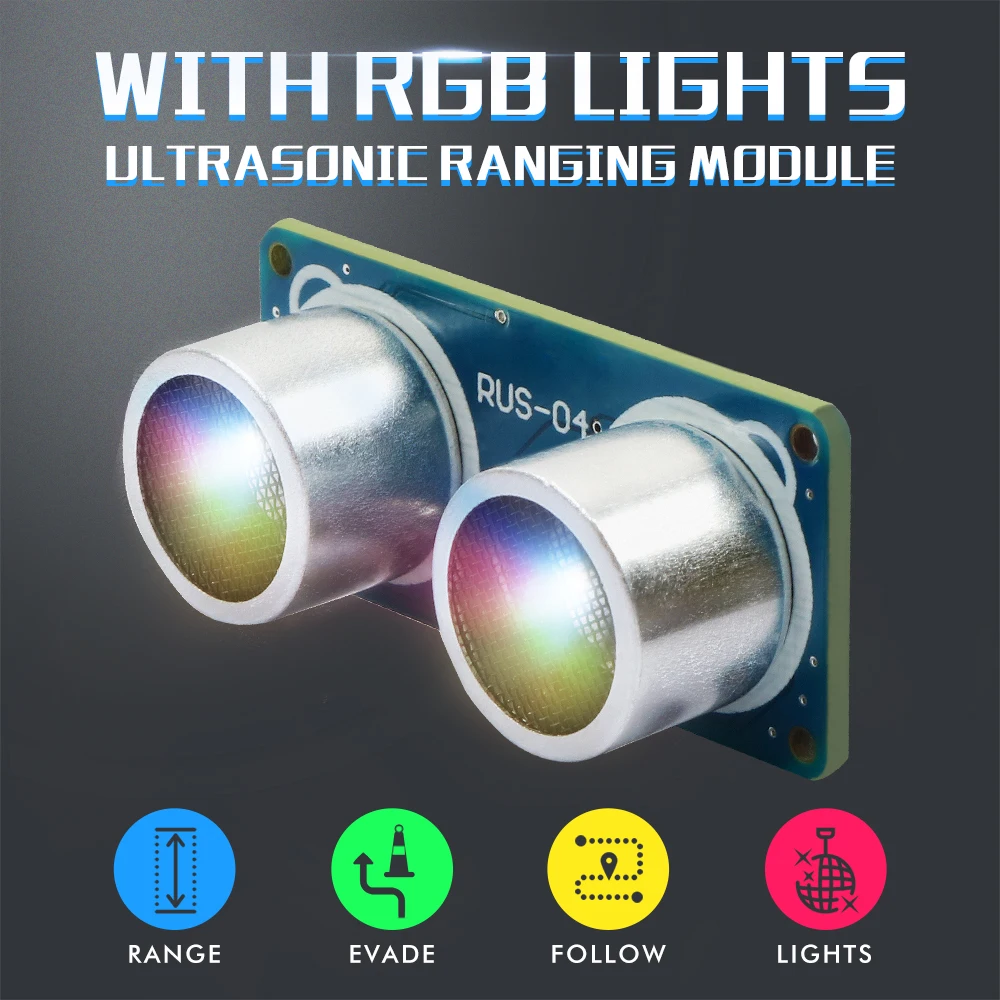Ультразвуковой датчик Keywish RGB с цветными подсветками совместимый HC-SRO4 |