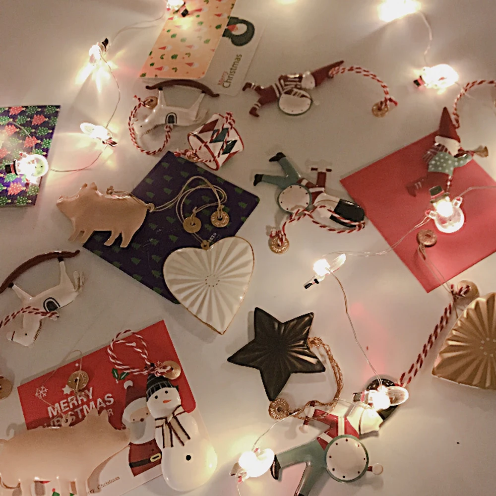 Рождественская вечеринка нордическое Рождественское украшение металлический