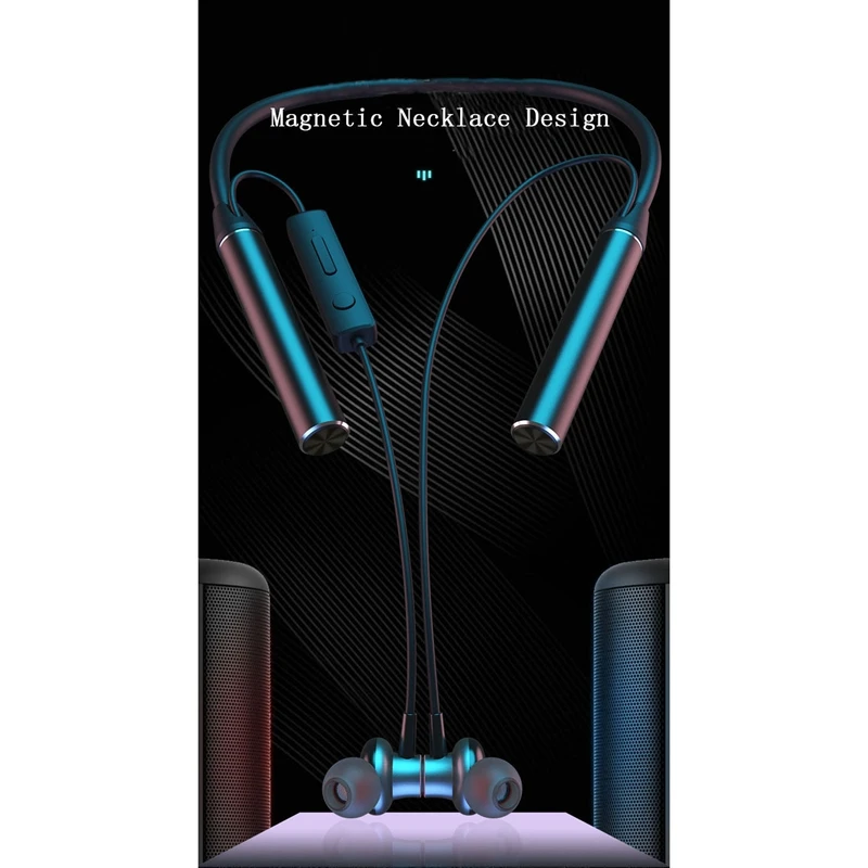 

Bluetooth 5.0 Wireless Headphone netic Headset Neckband Earphones Waterproof Sport Earbud with Microphone