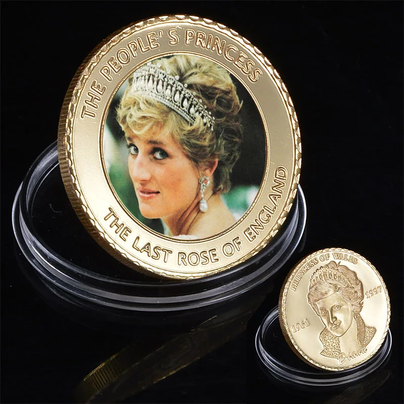 Последняя английская роза WR золотая монета 24 карата коллекционная Принцесса