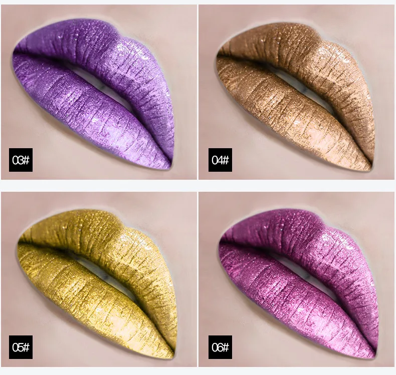 Pudaier жидкий Блестящий металлический блеск для губ 18 цветов водостойкий стойкий