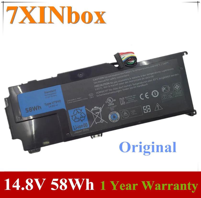 7XINbox 14 8 V 58Wh оригинальный V79Y0 V79YO YMYF6 0YMYF6 Аккумулятор для ноутбука Dell XPS L412x L412z 14Z L412X