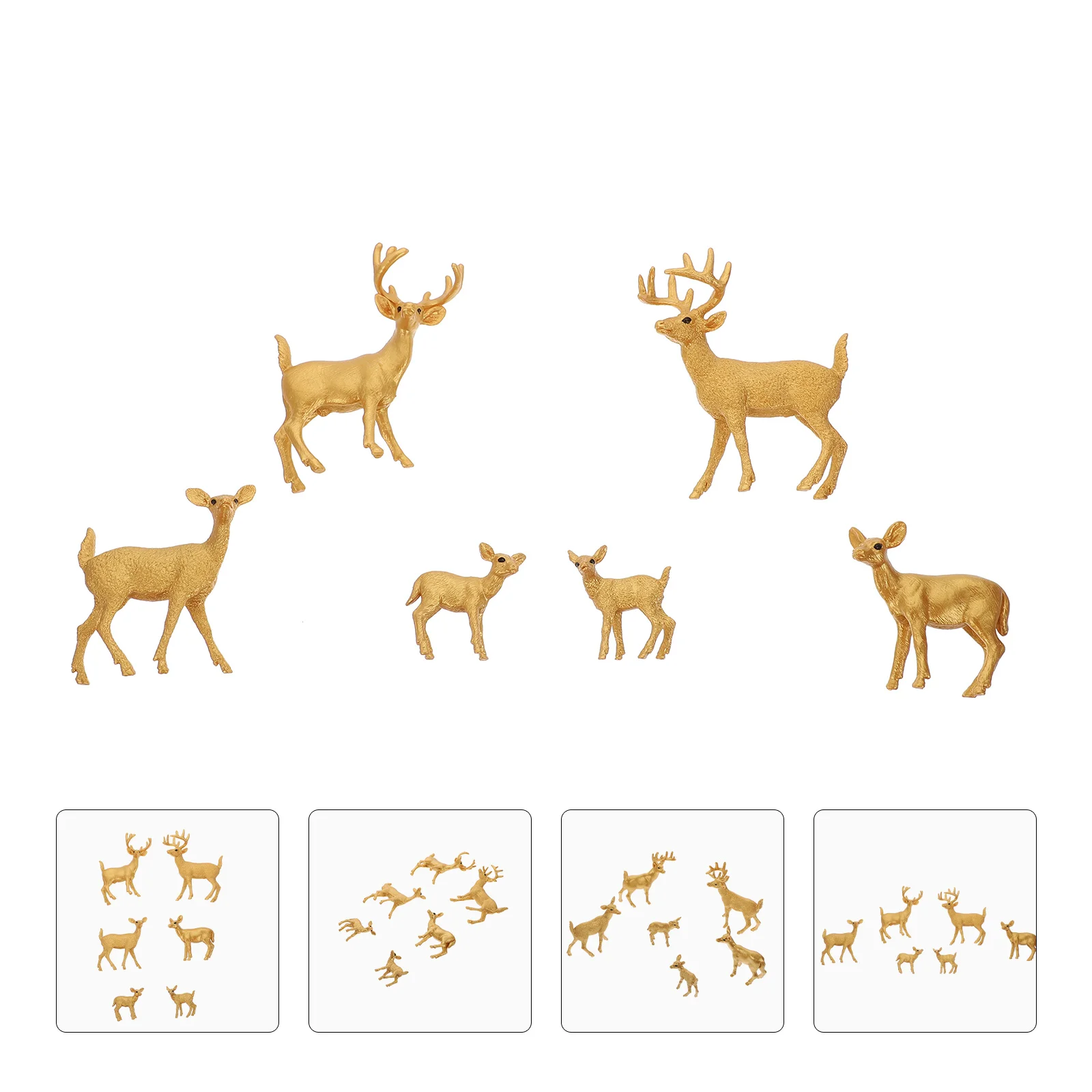 

6PCS Simulation Wild Animal Models Animal Desktop Decoration for Children