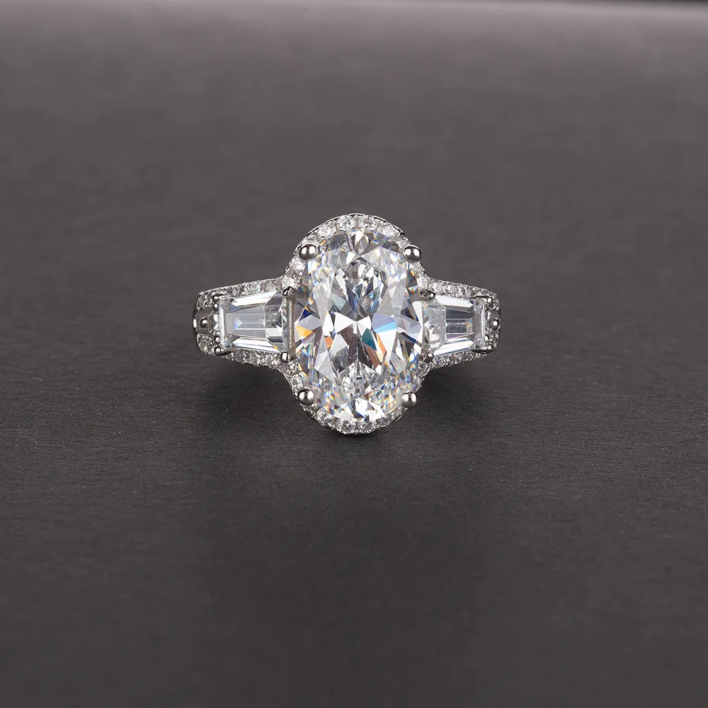 

CMajor 100% Solid S925 Sterling Silver Luxury Jewelry 5A Big Cubic Zirconia Engagement Brand Bridal Bijoux Ring for Women