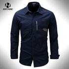 Рубашка мужская быстросохнущая с длинным рукавом, на молнии, весна-осень