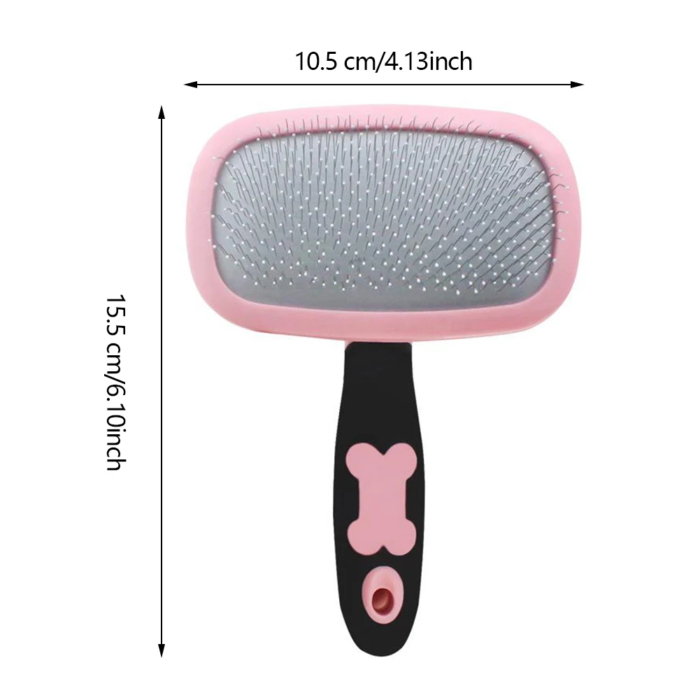 

Slicker Dog Comb Brush 360 Degree Rotatable Pet Grooming Fur Cleaning Brushes Ergonomic Handle With Anti-Skid Surface Rubber