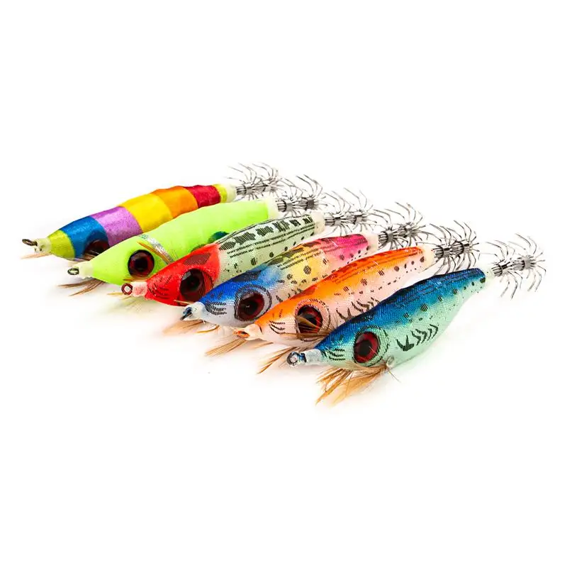 6 шт. светящиеся Джиги приманки Рыболовные креветки Пластиковые 10 см в виде