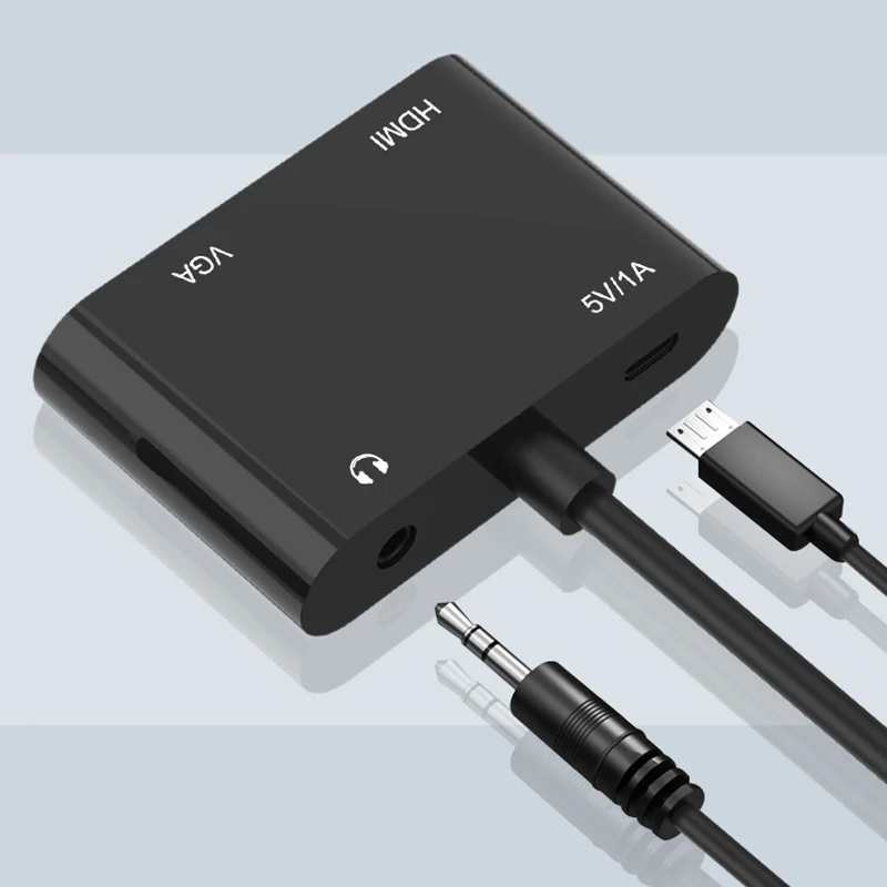 VGA в HDMI сплиттер видео конвертер с поддержкой двух дисплеев для ПК проектор HDTV