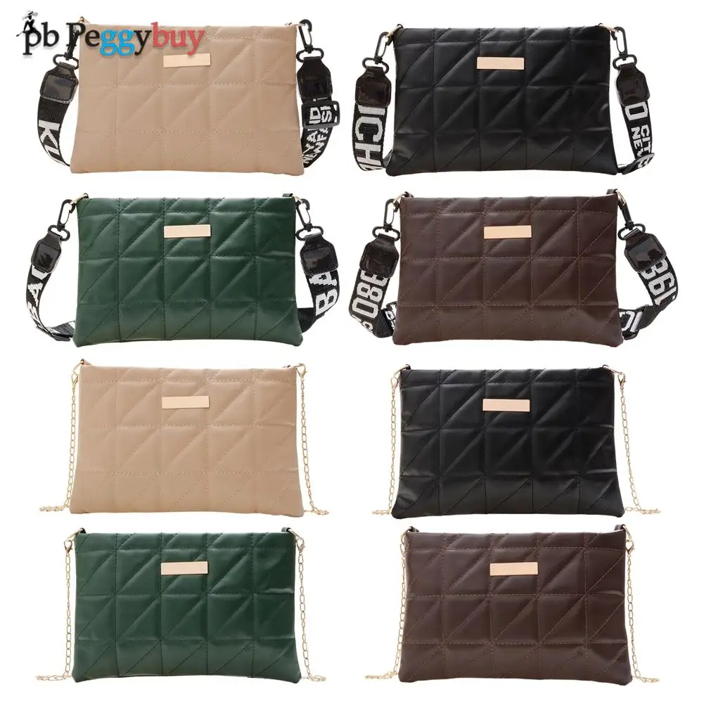 

Women Diamond Lattice PU Leather Crossbody Bag Lady Designer Solid Color Zipper Shoulder Bags For Women сумка женская 2021