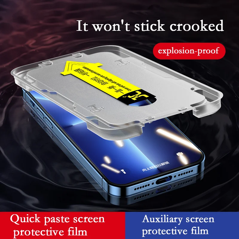lvoest-one-click-installation-tempered-glass-for-iphone-13-12-pro-max-iphone-13-mini-protective-film-screen-protector-full-cover