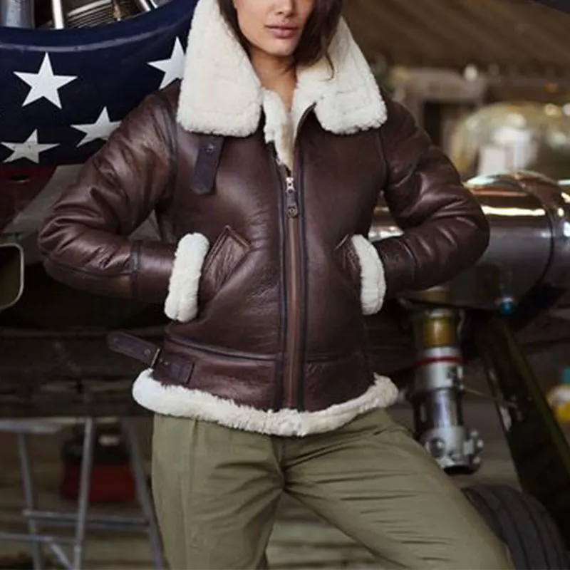 

5XL Men's Winter PU Leather Jacket Thick Lamb Hair And Fur Short Style Outdoor Wear Warm Coat Fashionable Clothing