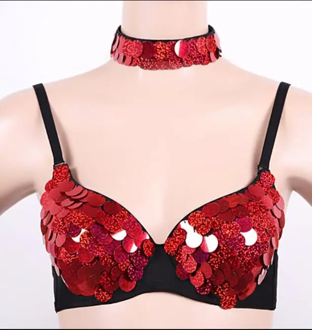 

Барный танцевальный бюстгальтер с блестками для ночного клуба