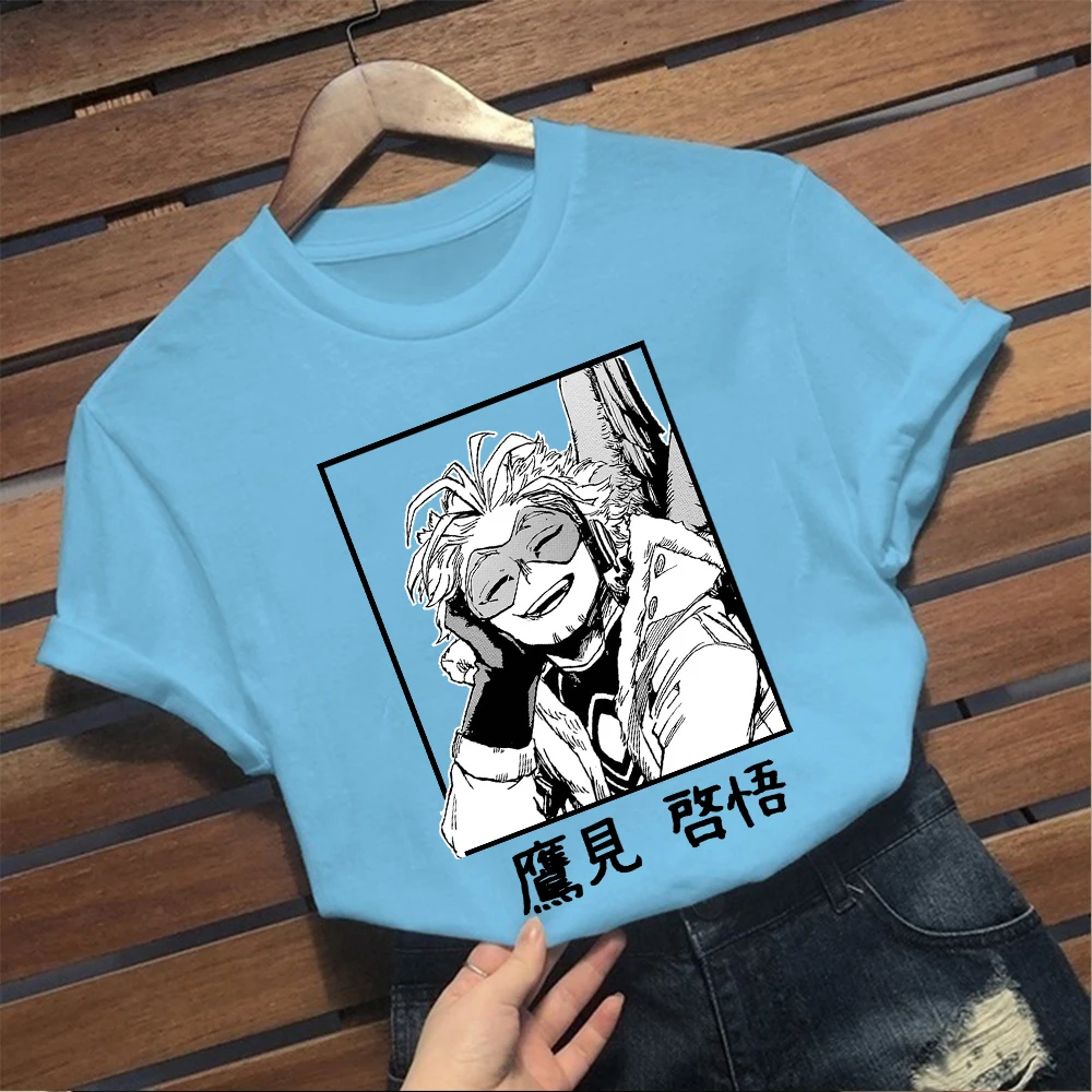 

Unisex T Shirt My Hero Academia Hawks Anime Oversized T Shirt Men's Clothing Streetwear Casual Tops