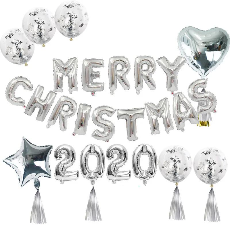30pcs balloon set 3 Navida новогодний набор воздушных шаров из золотой фольги с цифрами и надписью «Happy new year», декор в канун, украшение для рождественской вечеринки - Цвет: 30pcs balloon set 3