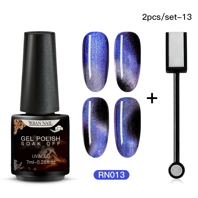 ZH06112 RBAN NAIL 5D/7D Хамелеон для использования с магнитом кошачий глаз Гель-лак для ногтей замачиваемый Гель-лак долговечный лазерный Сияющий УФ светодиодный лак для ногтей - Цвет: ZH06112
