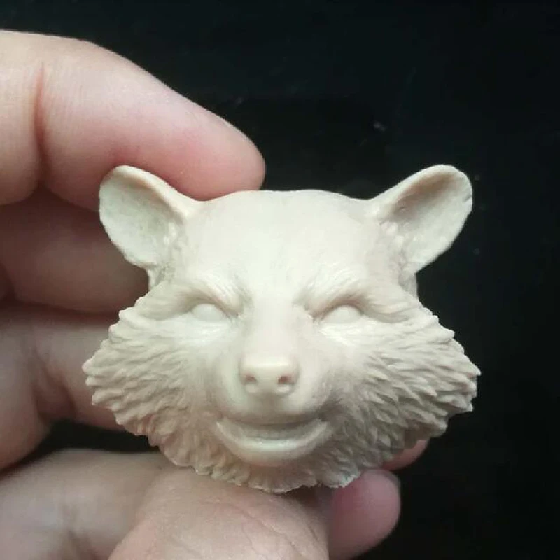 Пустые масштаб 1/6 голова стражи Галактики енота Неокрашенная подходит для фигуры