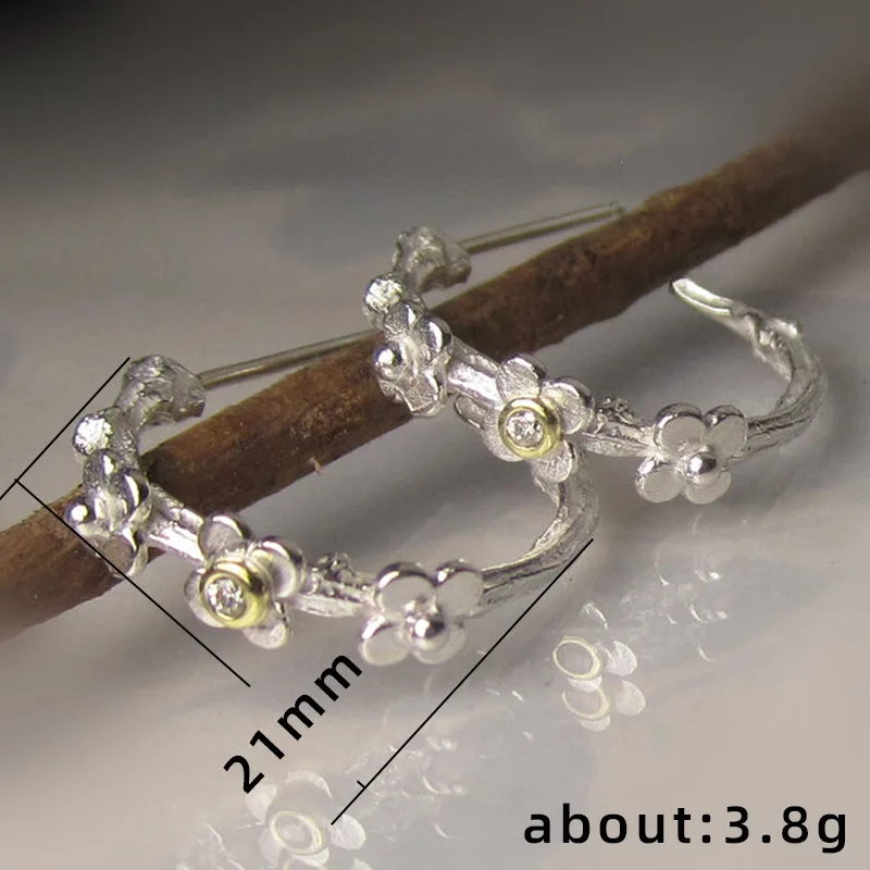 

Creative Fashion Alloy Flower Earrings Micro-inlaid Zircon Earrings Women's Party Anniversary Fashion Jewelry