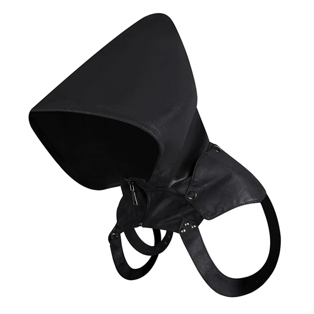 

Vintage Style Hooded Zip-up Cape Cloak Gothic Steampunk Hat Cosplay Prop