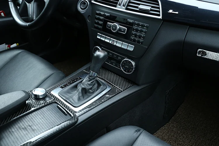 Мягкое углеродное волокно для Mercedes Benz C Class W204 2007-2013 отделка для прикуривателя наклейки автомобильные аксессуары
