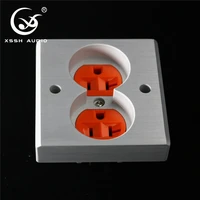 xssh audio ys36 diy hifi red copper plating 24k gold 20amp 20a 86x86x20mm ac us iec inlet power socket electric outlet