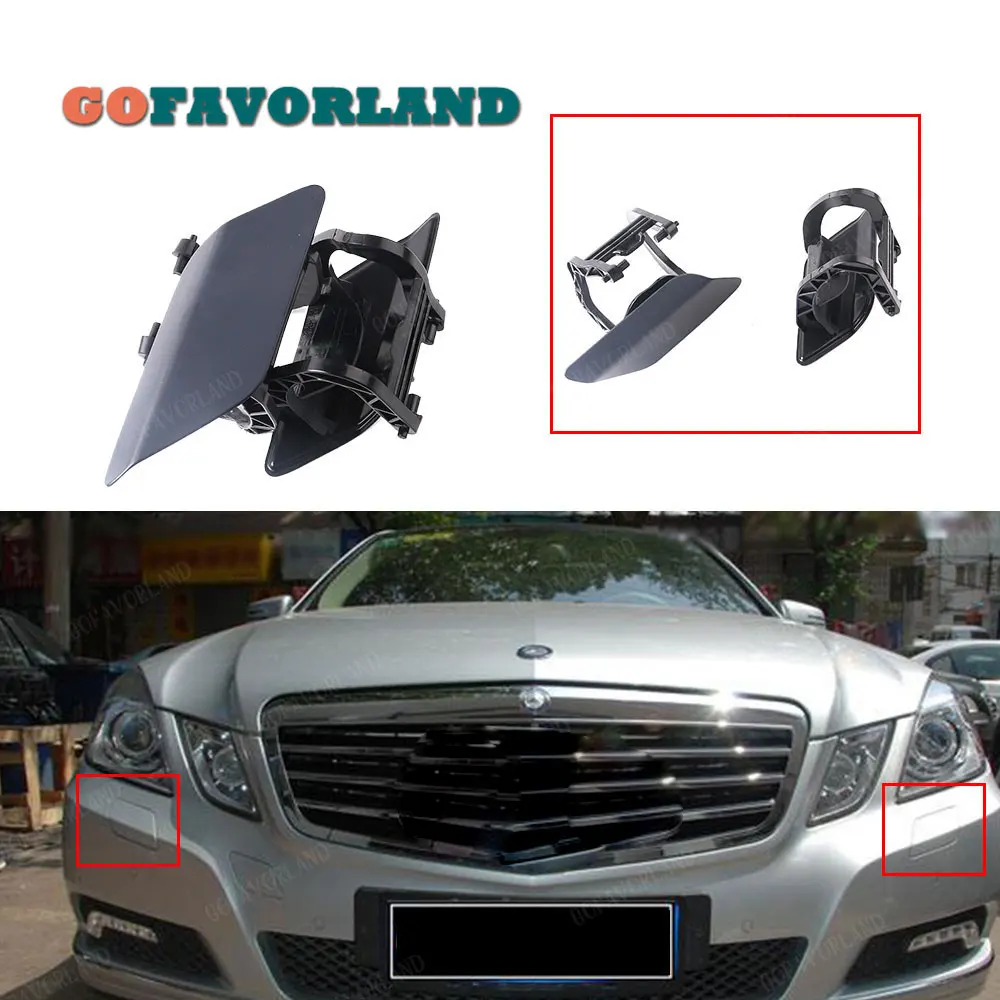 Пара насадок для передней фары, разные цвета, L R 2128600108 2128600208 для Mercedes-Benz W212 E200 E500 E350 2009