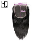 Прозрачная сетка для волос, 100% натуральные волосы, бразильские прямые волосы, плетеные волосы Реми, незаметные кружева, 5x5