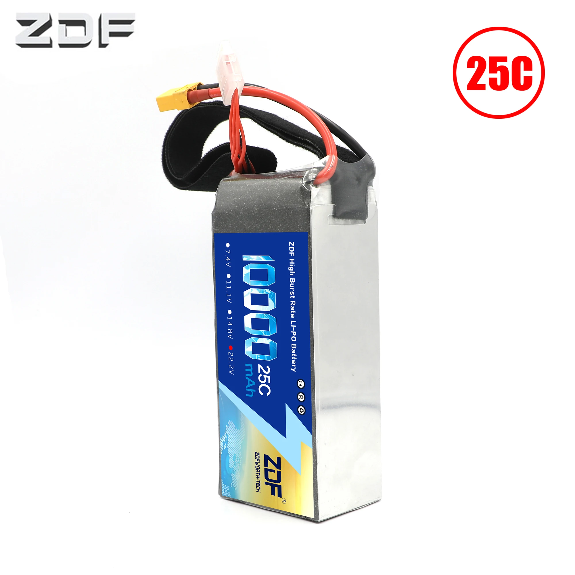 

ZDF Power RC LiPo аккумулятор 6S 22,2 в 10000 мАч 25C Max 50C для UAV мультикоптера квадрокоптера самолета лодки автомобиля FPV грузовика дрона