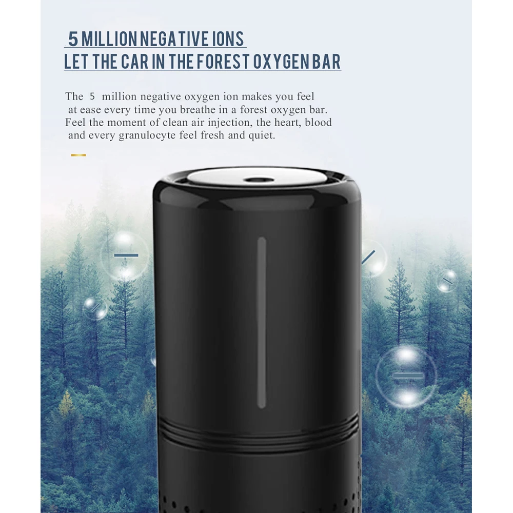 Очиститель воздуха с HEPA фильтром освежитель для автомобиля генератор ионов
