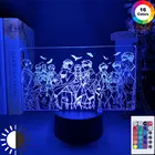 Акриловая фигурка волейбольной команды, ночник для детей, девочек, украшение для спальни, ночник с мангой, подарок, 3D светильник ильник